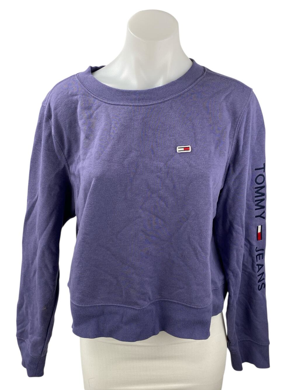 Tommy Hilfiger Lavender Crewneck Sweatshirt with Sleeve Logo
